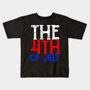 The 4th Of July, Vintage/Retro Design Kids T-Shirt